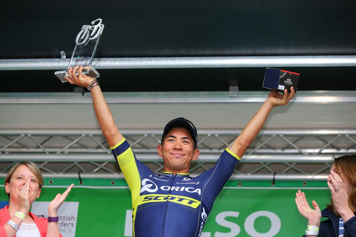 Stage 1 winner Caleb Ewan (Orica-Scott)
