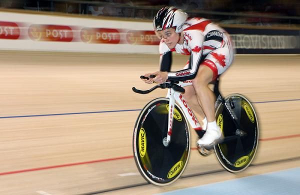 Tara Whitten (Canada) in the ominum's 500m time trial.