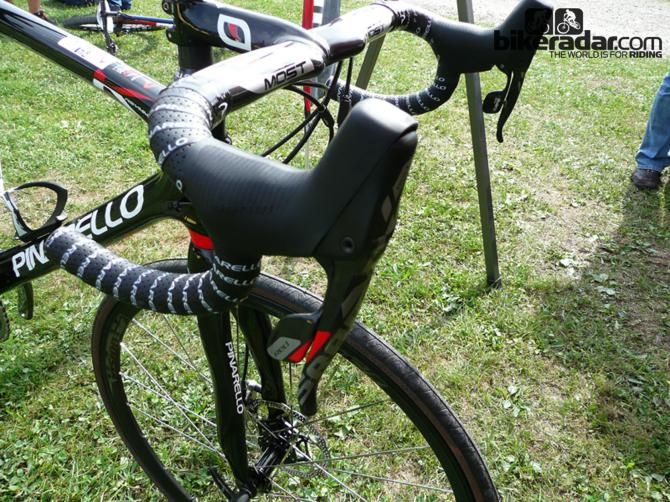The 2014 Pinarello Dogma K has a hydraulic variant too. The stock groupset will be SRAM Red 22 Hydro