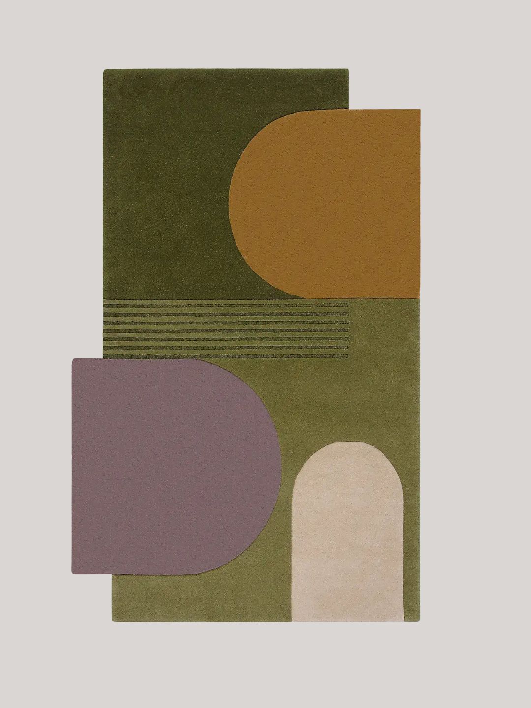 Lozenge Abstract Shaped Wool Rug