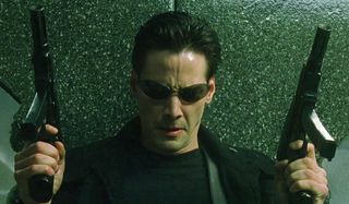 The Matrix Keanu Reeves looks down