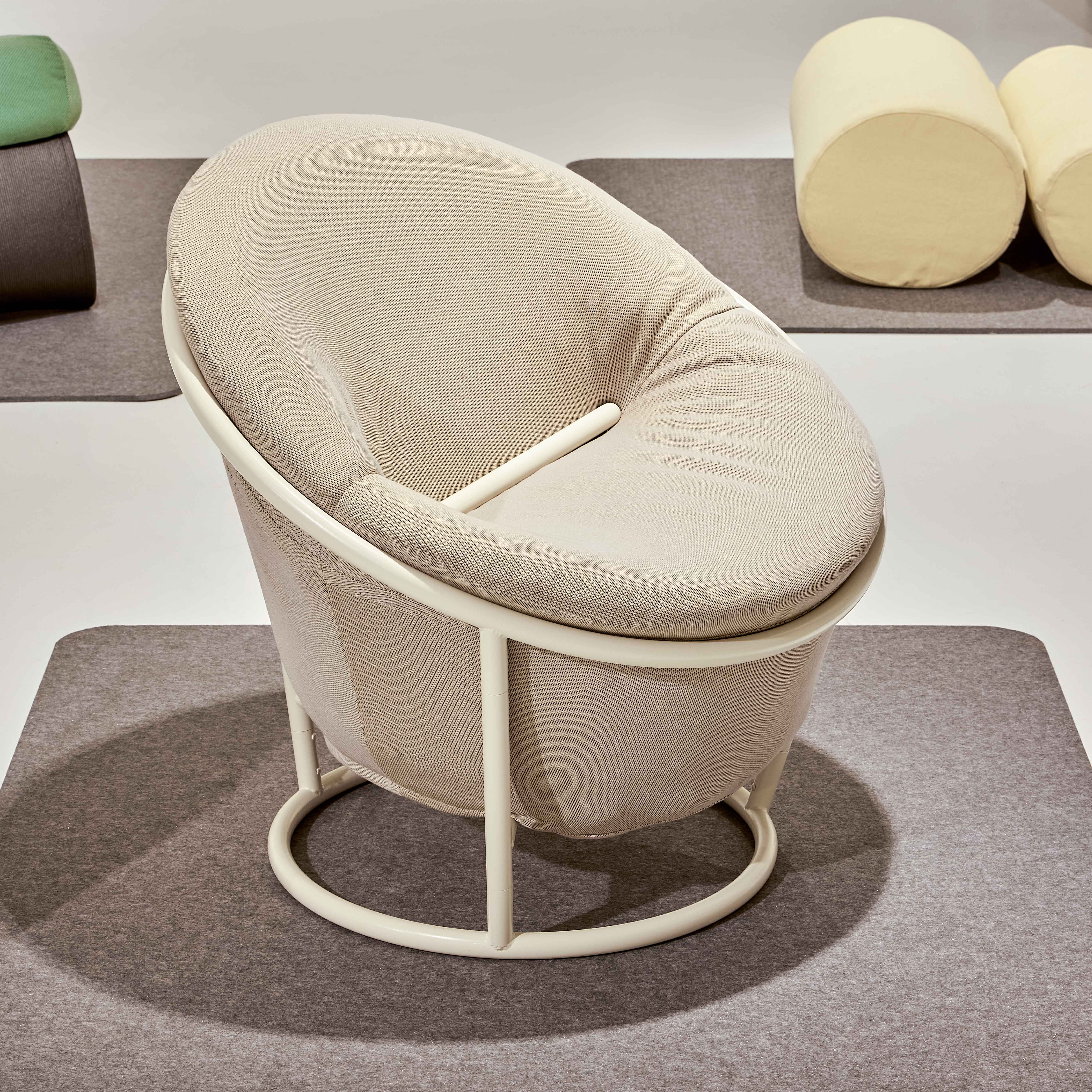 Chair design with soft upholstery