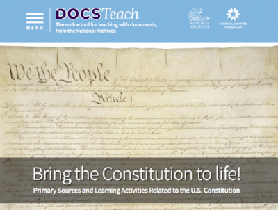 An original copy of the U.S. Constitution