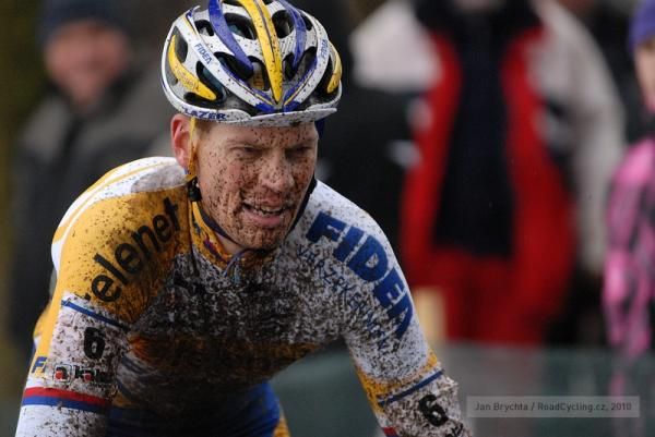 Petr Dlask at the Czech cyclo-cross championships.
