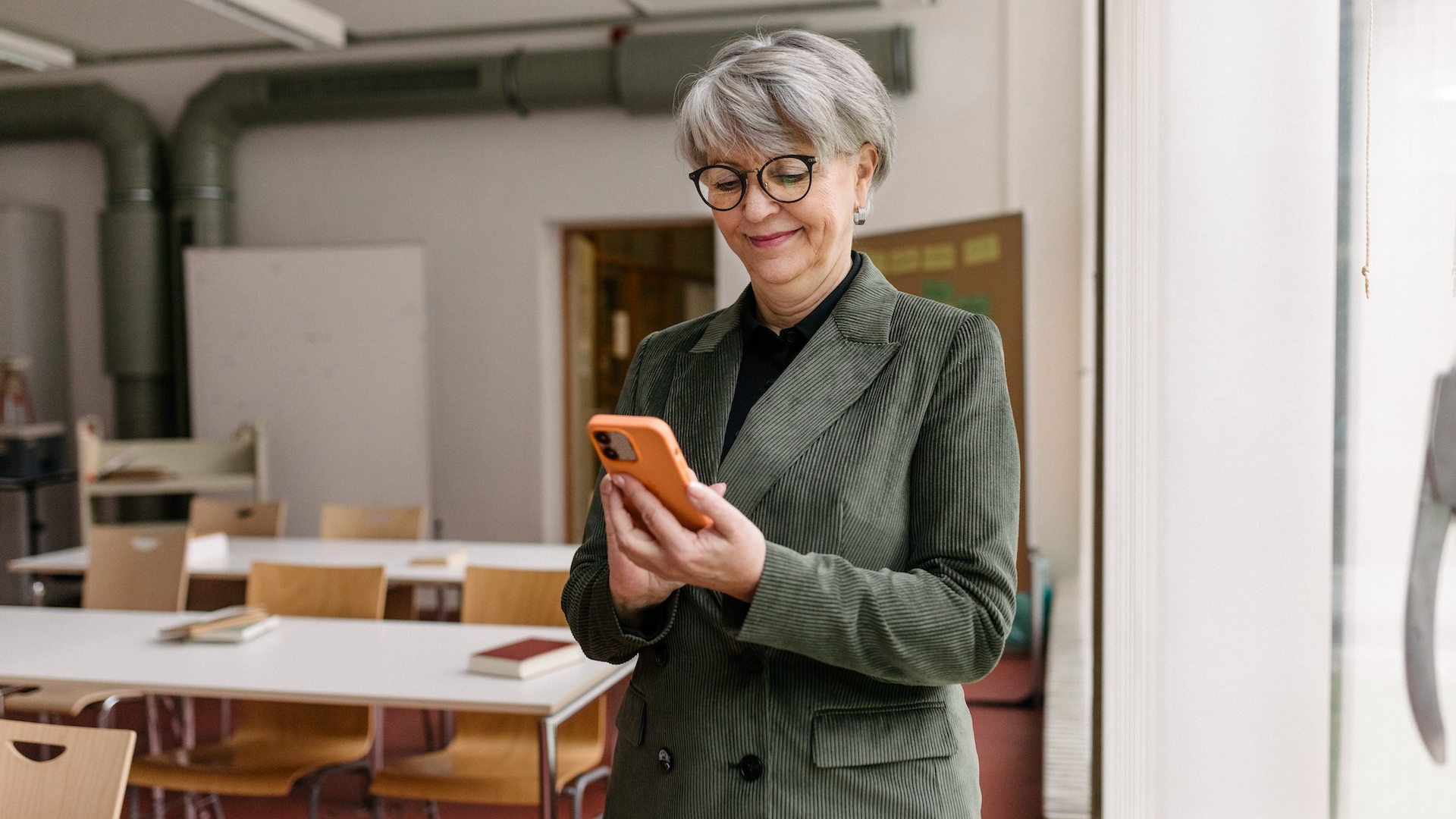 woman using phone