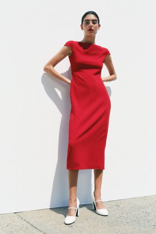 Fitted Midi Dress Zw Collection