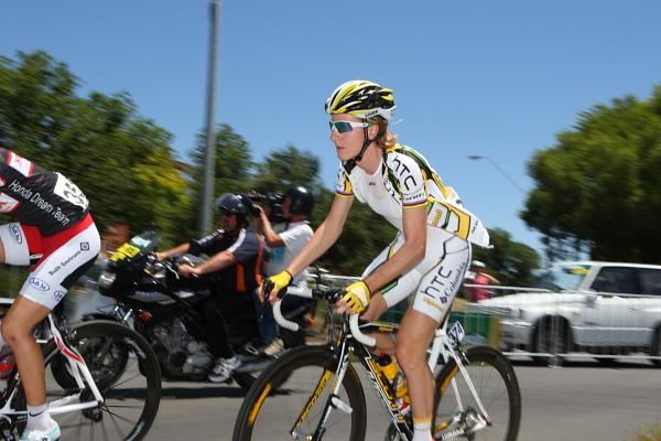 Judith Arndt (Team Columbia-HTC) rolled out last in the Australian Open Road Race Championships.