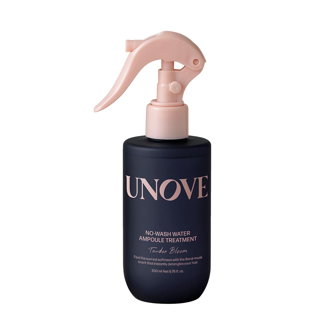 Unove No-Wash Water Ampoule Treatment 200ml/6.8 Fl.oz | Deep Hydration &amp;amp; Repair for Damaged Hair | Lightweight Leave-In Formula | Frizz Control | Smooth, Silky Finish | Quick Hair Care Solution