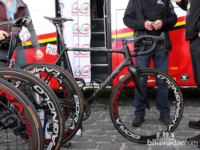 Lotto-Belisol rider Marcel Sieberg went with a Ridley X-Night 'cross bike at Scheldeprijs - perhaps as a last shakeout test before Paris-Roubaix
