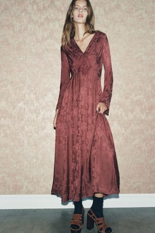 Embroidered Jacquard Dress Zw Collection