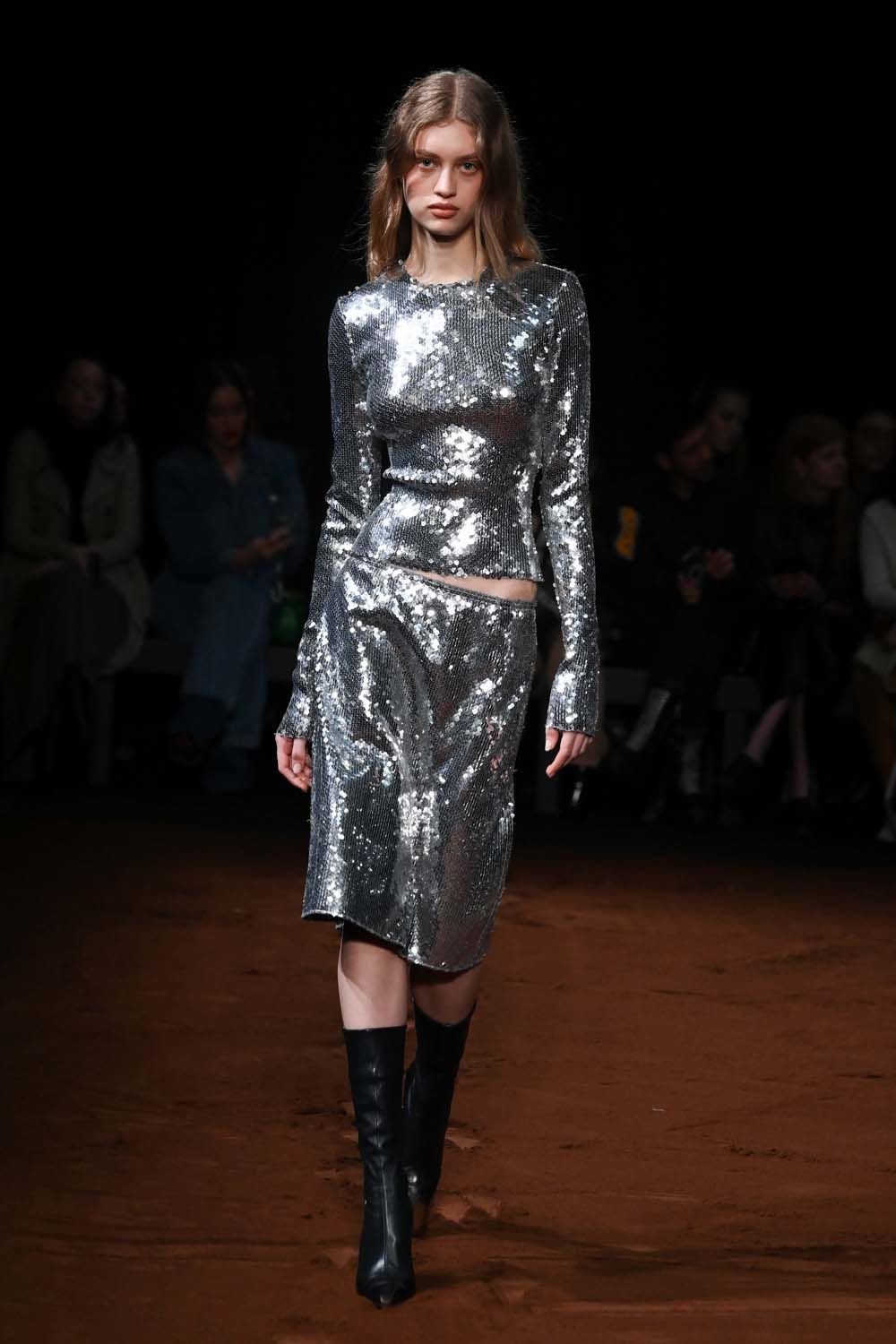 on the runway at London Fashion Week AW23