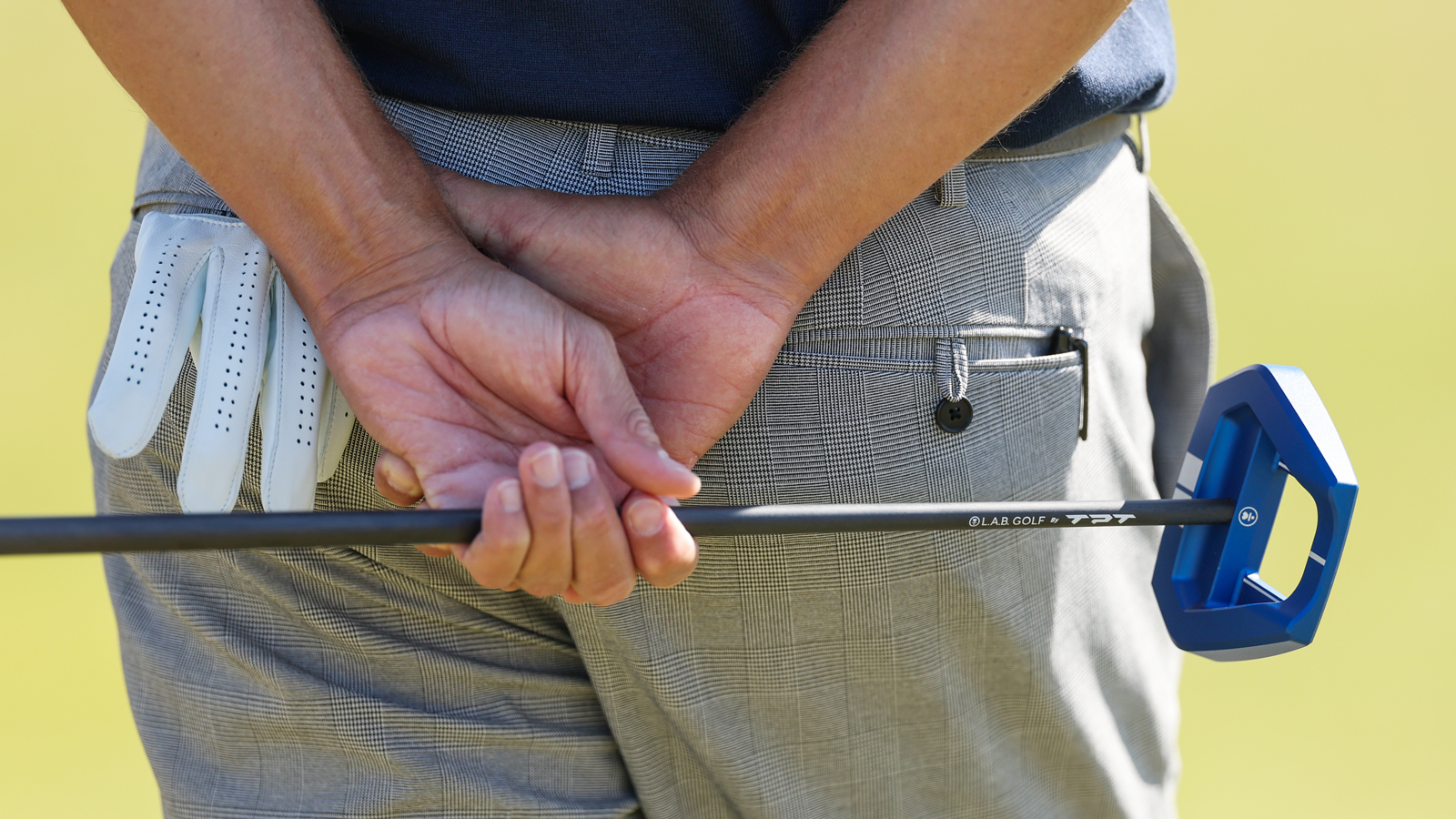 A close-up of the putter used by Adam Scott