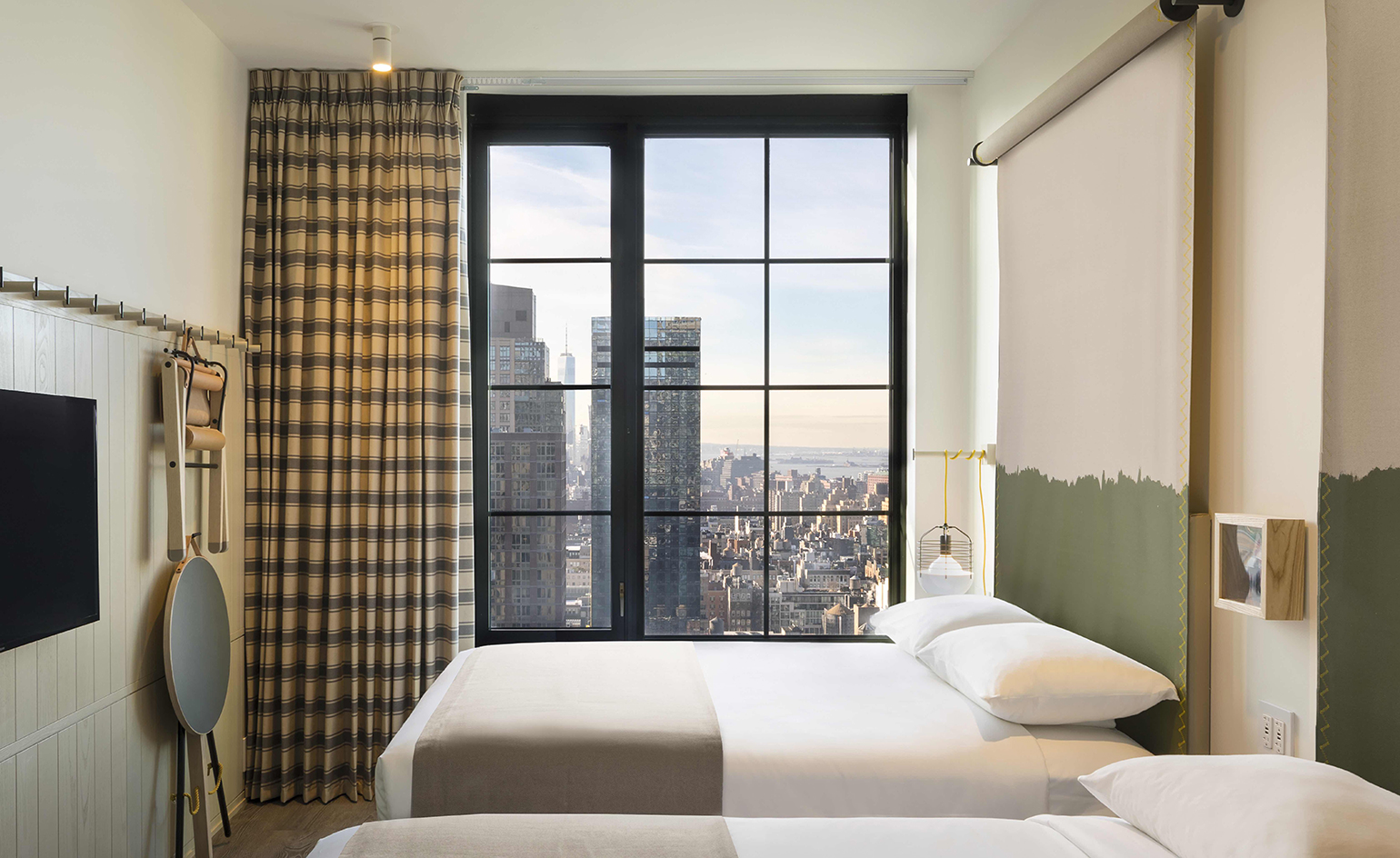Moxy Chelsea hotel bedroom