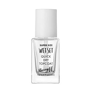 Barry M Super Size Wet Set Quick Dry Topcoat Nail Polish, Clear, Size 15ml