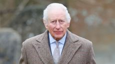 King Charles attending Sunday Service at Sandringham in 2025