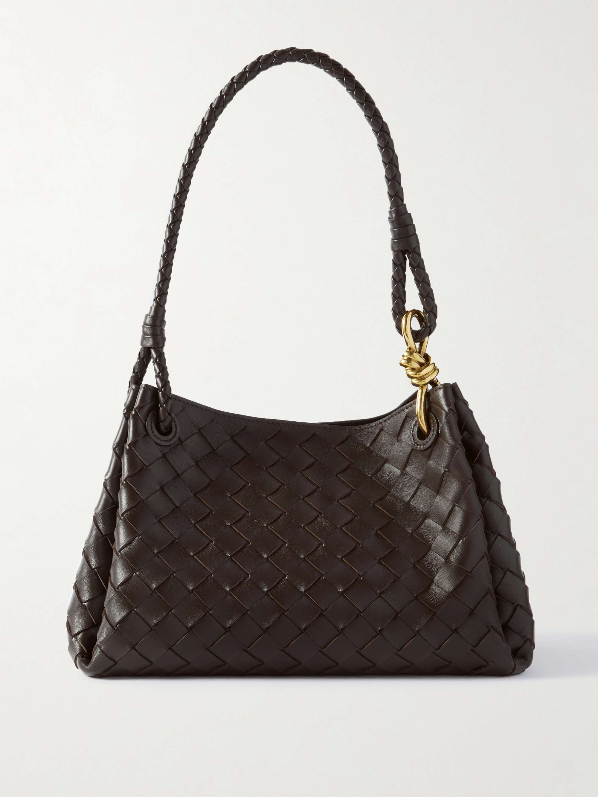 Parachute Medium Intrecciato Leather Shoulder Bag