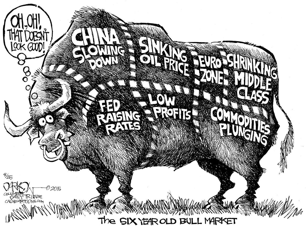 Editorial cartoon World Economy