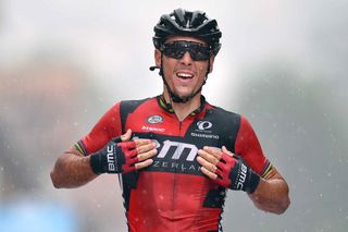 A happy Philippe Gilbert scored his first win of the season during the Giro's stage 12.