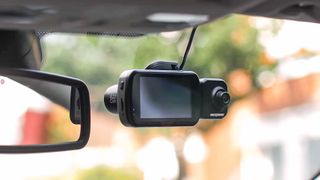 Nextbase 522GW dash cam attached to windshield