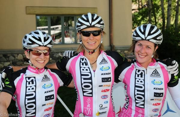 NoTubes Elite Women's Team members Nina Baum (L), Shannon Gibson (M), and Kathy Sherwin (R)