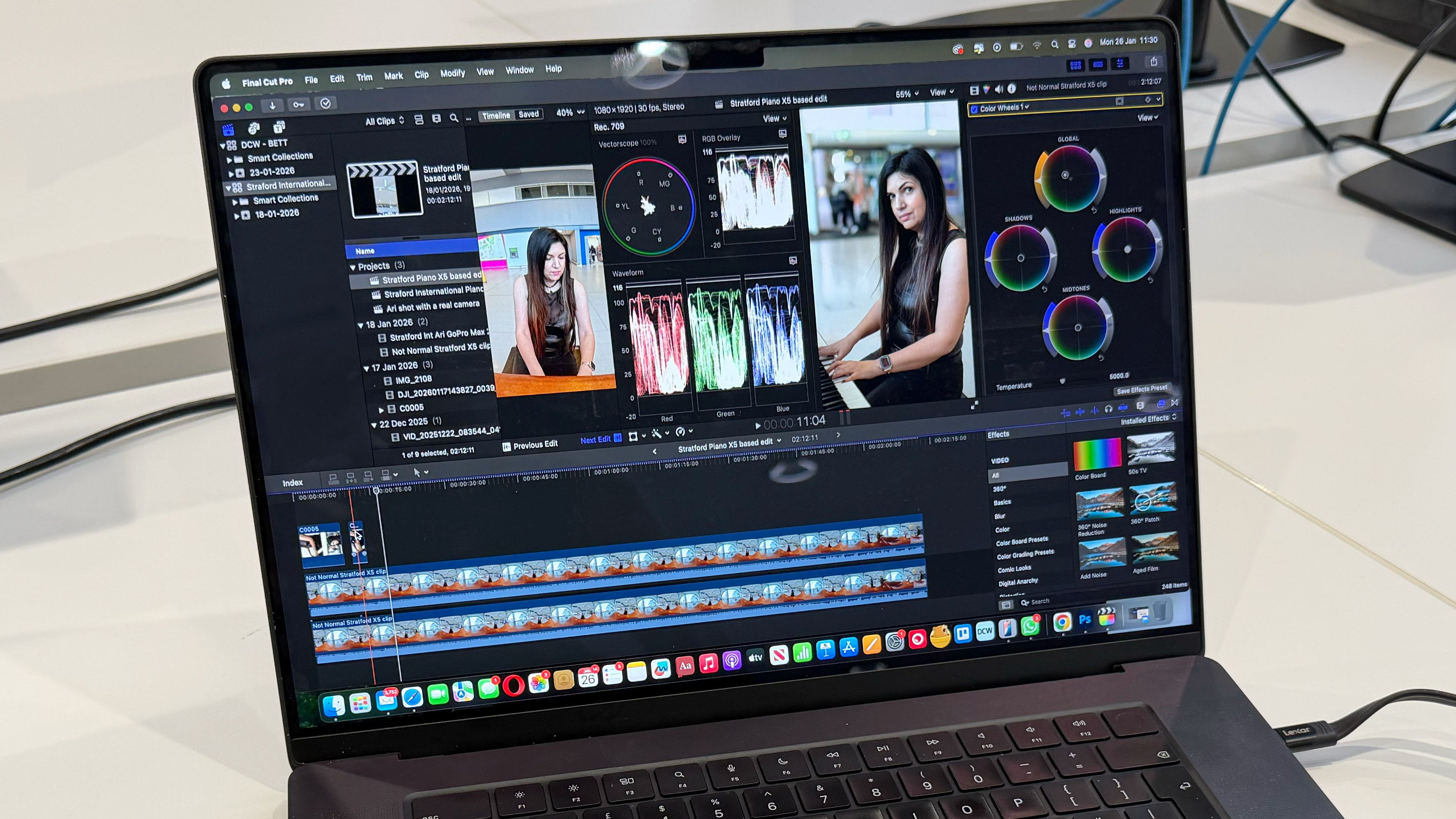 Final Cut Pro X on macBook Pro