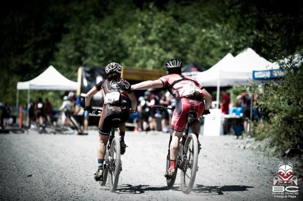 Racers toward the finish