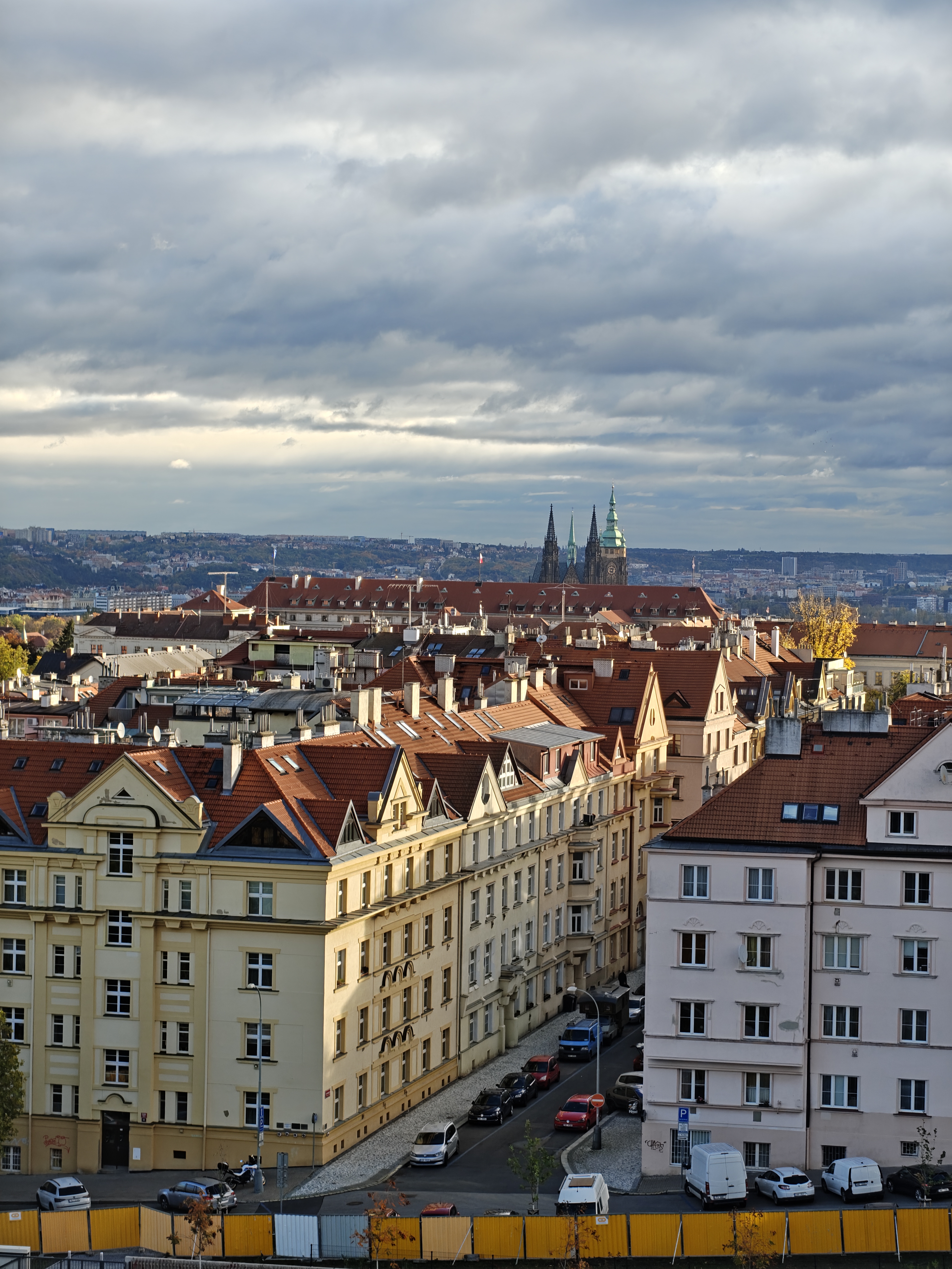 The Prague skyline from above