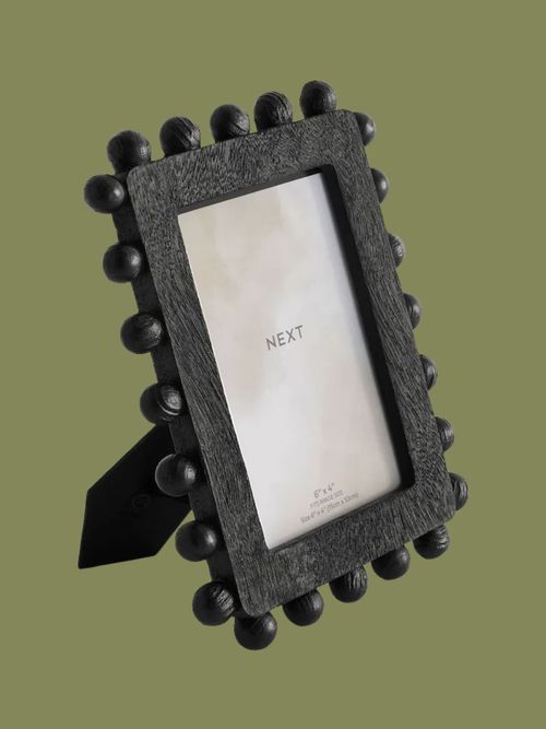 Black Textured Bobbin Photo Frame