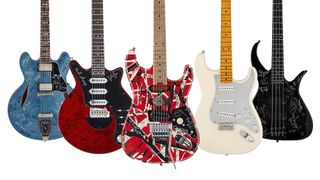 Five guitars signed during the recent Taylor Hawkins tribute concerts
