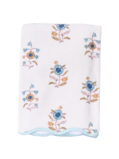 Floral Scallop Bath Towel