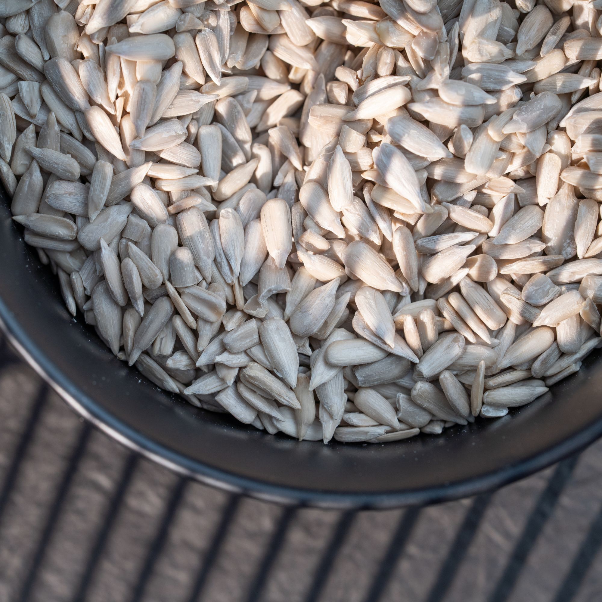 Sunflower hearts in bowl