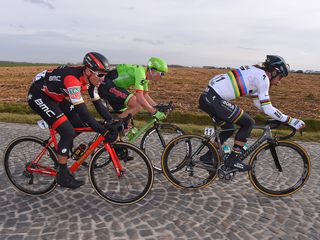Olympic champion Greg Van Avermaet out-sprinted Sagan at Omloop Het Nieuwsblad