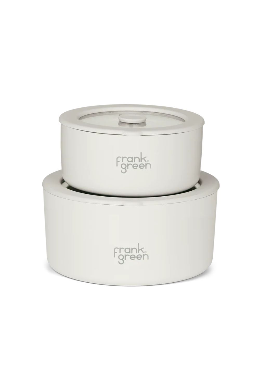 Frank Green, Stainless Steel Bowls With Glass Lids 