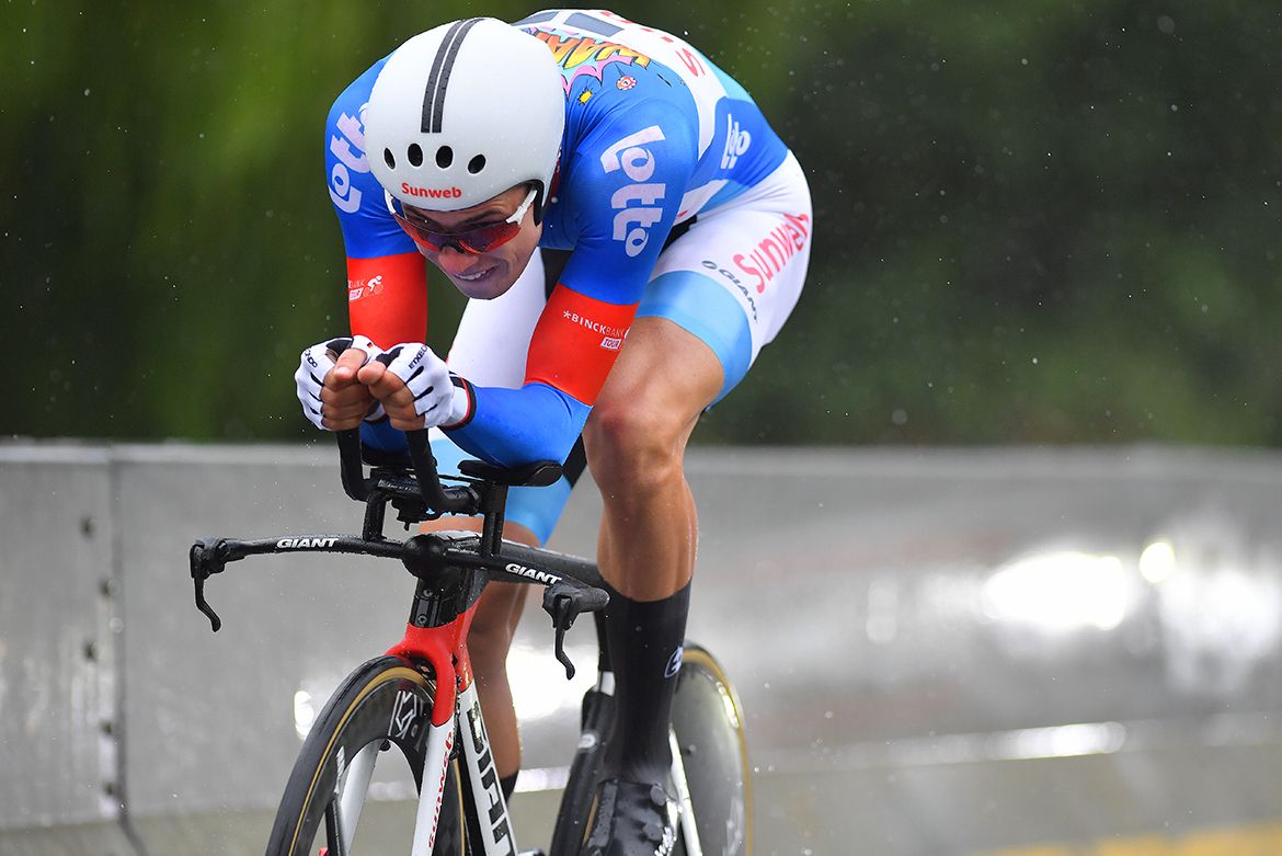 Phil Bauhaus in the colours of points classification leader - on loan from Sagan