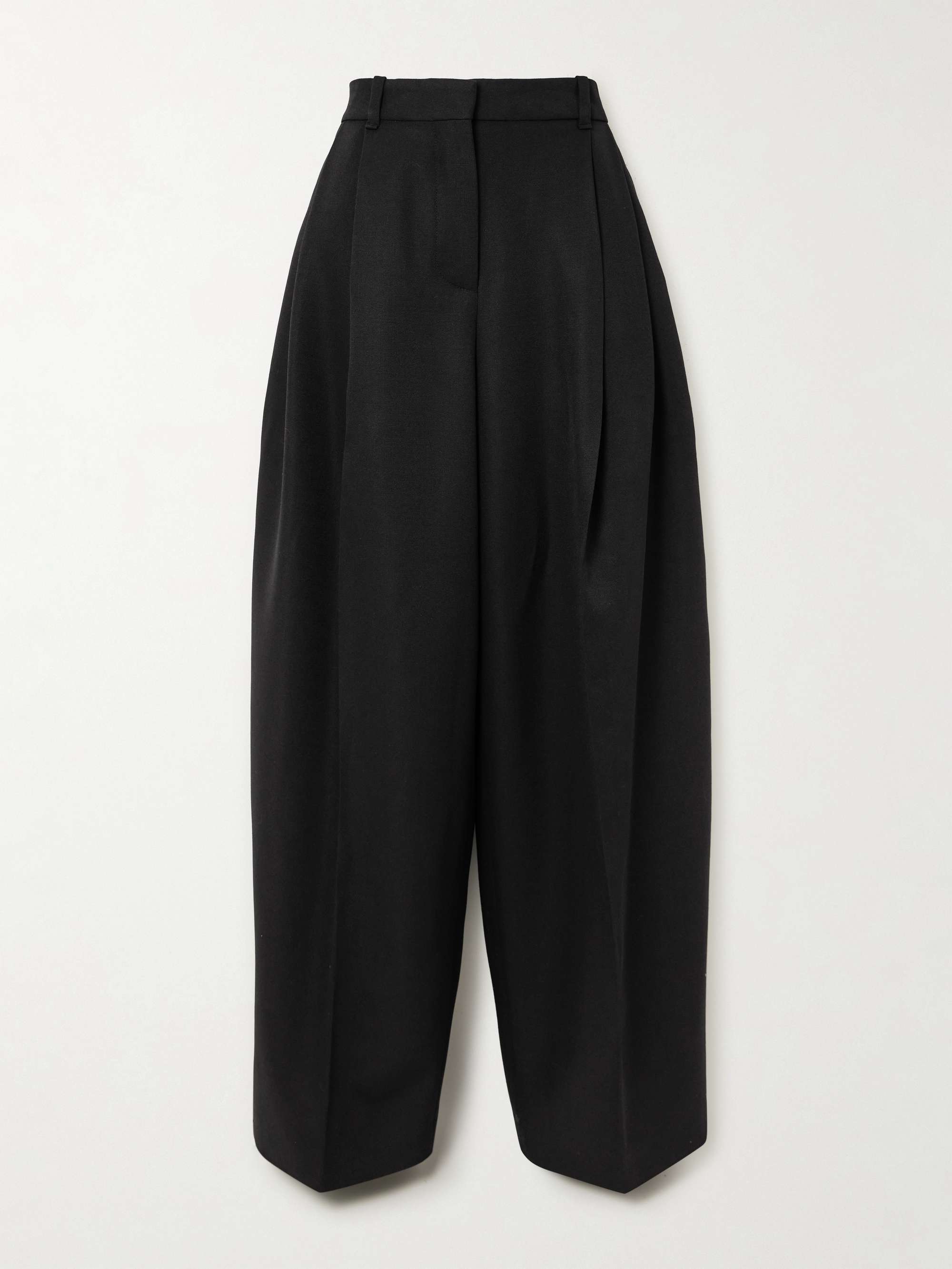 D'homme Pleated Wool Wide-Leg Pants