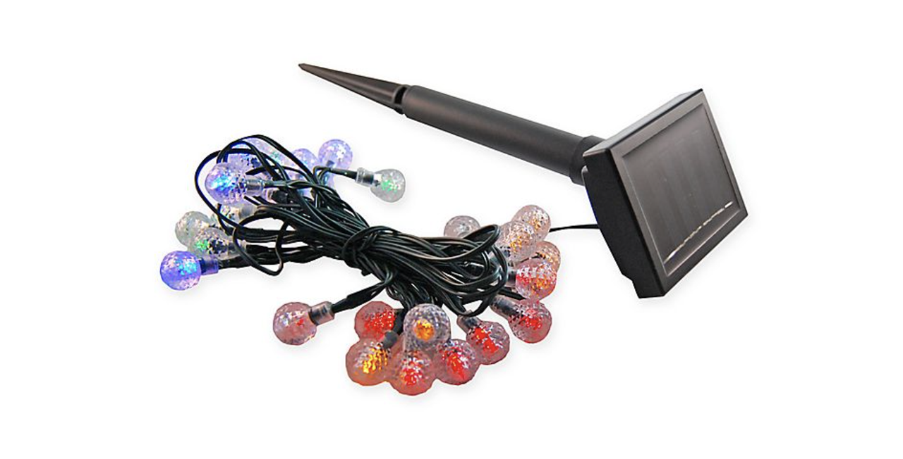 Lumabase 30 LED Bulb Solar Ball String Lights