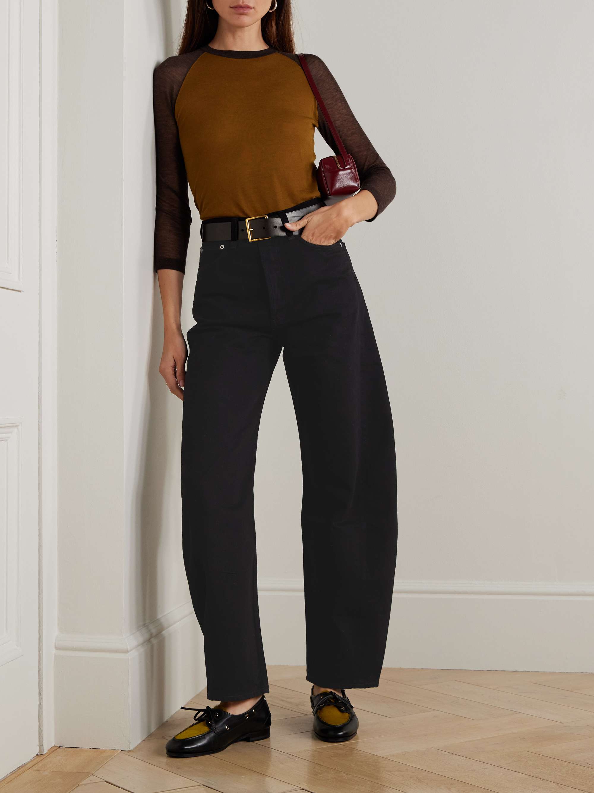 Luna High-Rise Barrel-Leg Organic Jeans