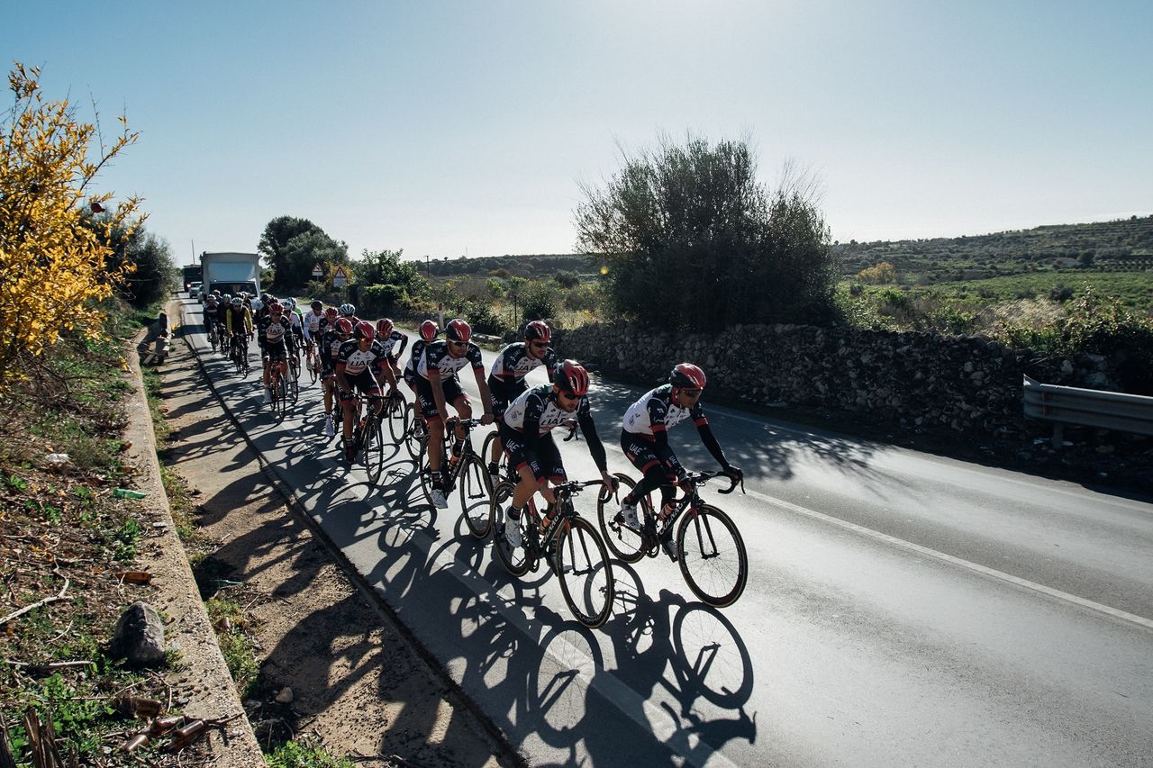 UAE Team Emirates riders train in Sicily