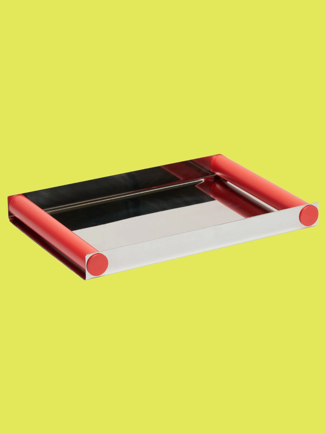 A silver-orange tray from Design Letters
