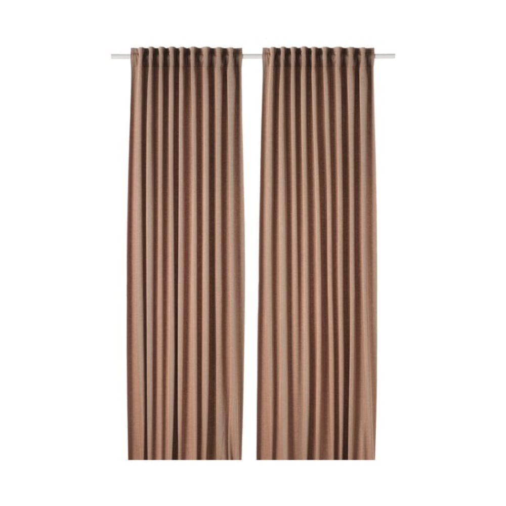 Brown curtains