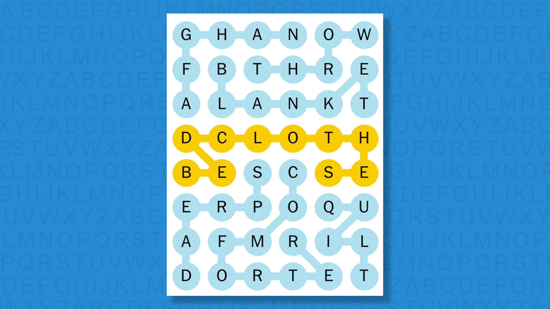 NYT Strands answers for game 766 on a blue background