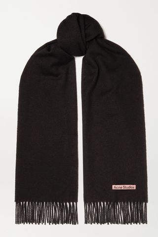 Acne Studios Canada Narrow Fringed Wool Scarf