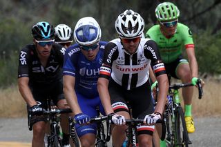 Chris Hamilton (Team Sunweb) drives the pace