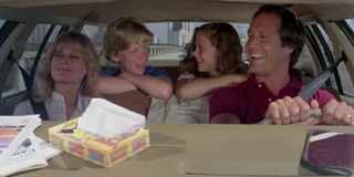 Beverly D'Angelo, Anthony Michael Hall, Dana Barron, and Chevy Chase in National Lampoon's Vacation