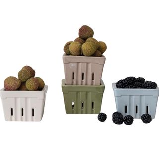 Creative Co-Op Stoneware Berry Basket