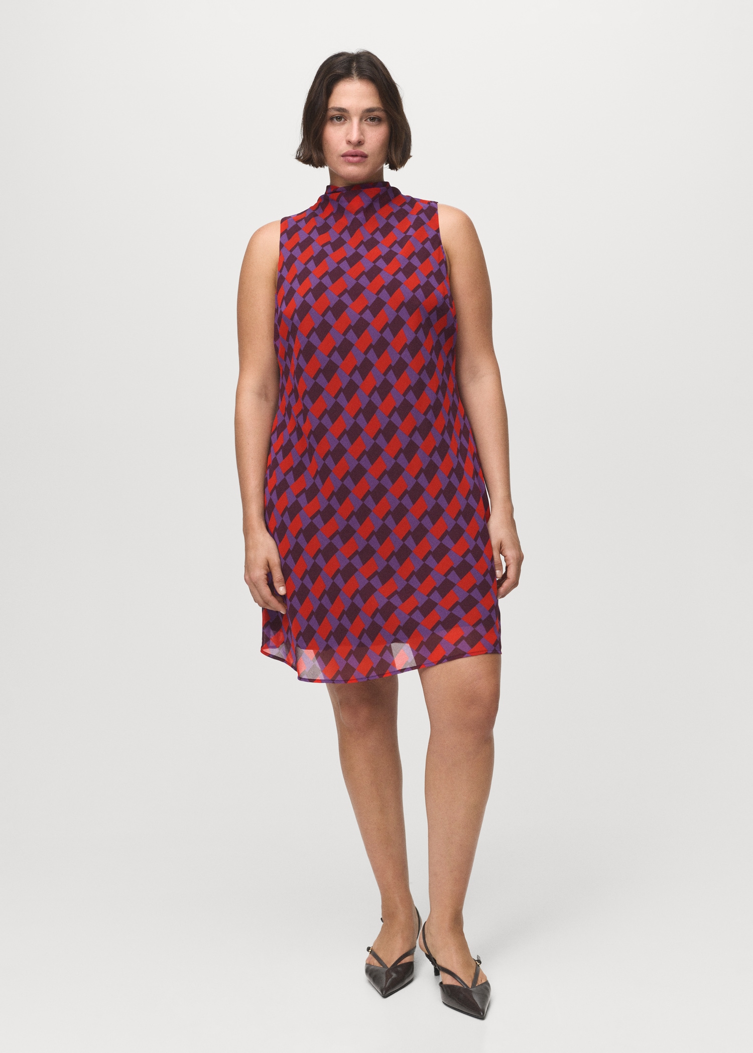 Printed Dress With Bow Detail - Women | Mango Usa