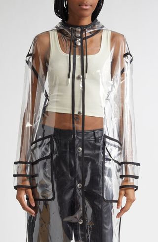 True Hooded Transparent Raincoat