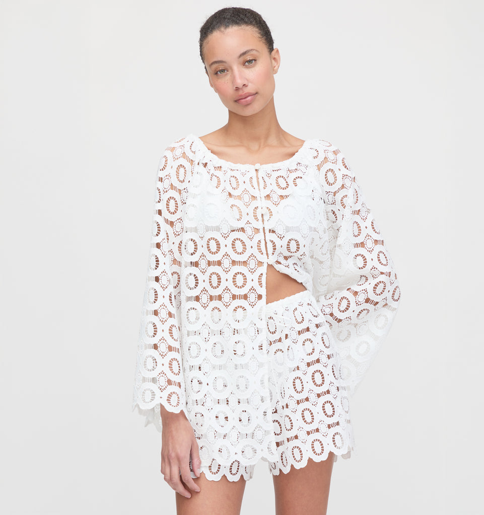 The Kaya Short - White Lace