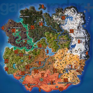 Fortnite Characters map for Season 3 of Chapter 5