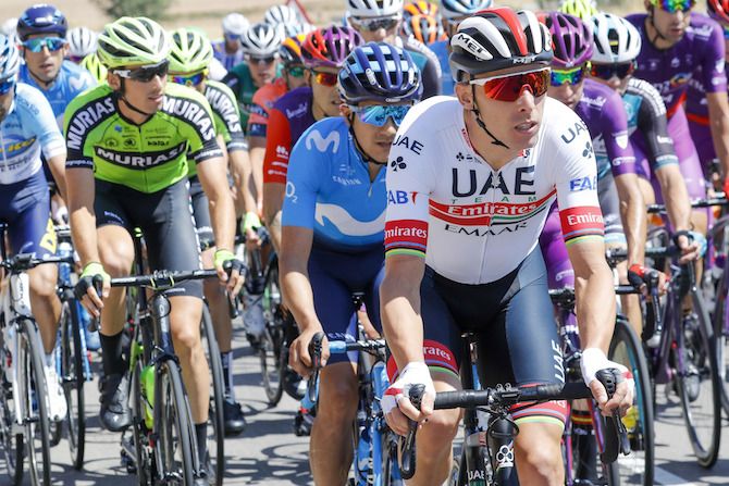 Former world road race champion Rui Costa (UAE Team Emirates) on stage 1 of the 2019 Vuelta a Burgos
